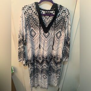 Ellen Tracy hooded dress- nwot- size L- SUPER SOFT